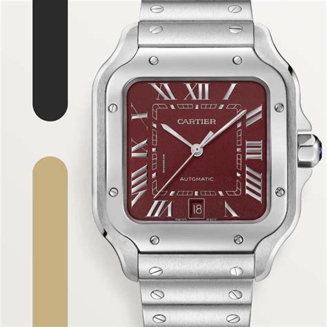 cartier red santos|cartier santos price guide.